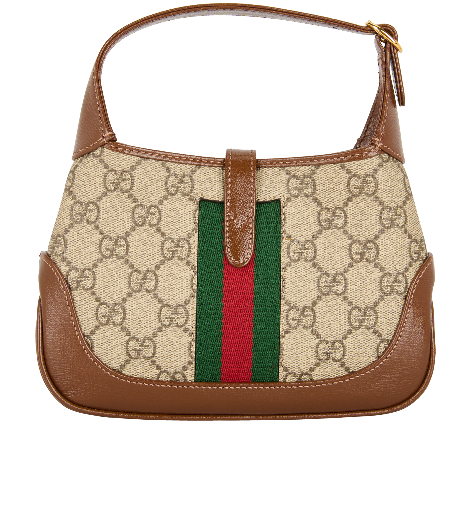 Mini Jackie, &pound;850, Handbags, Beige/Brown, Canvas, Back view